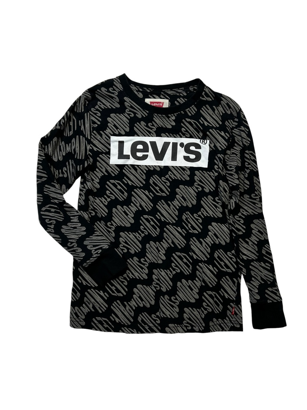 Levi's Black Long-Sleeve Tee with White Logo